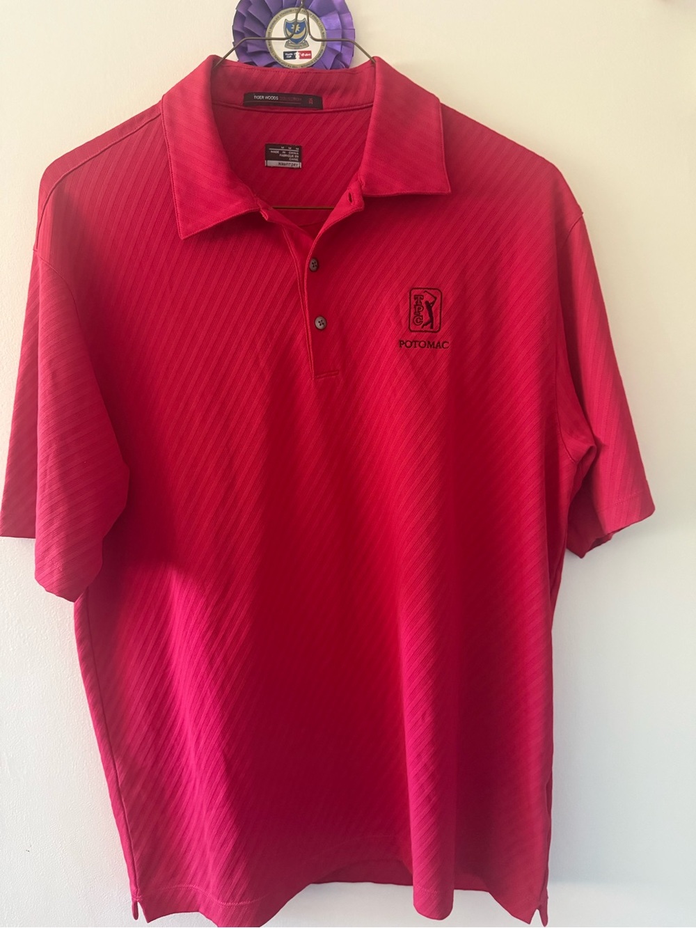 Tiger Woods Collection. Potomac Men's Red Short-Sleeve Polo